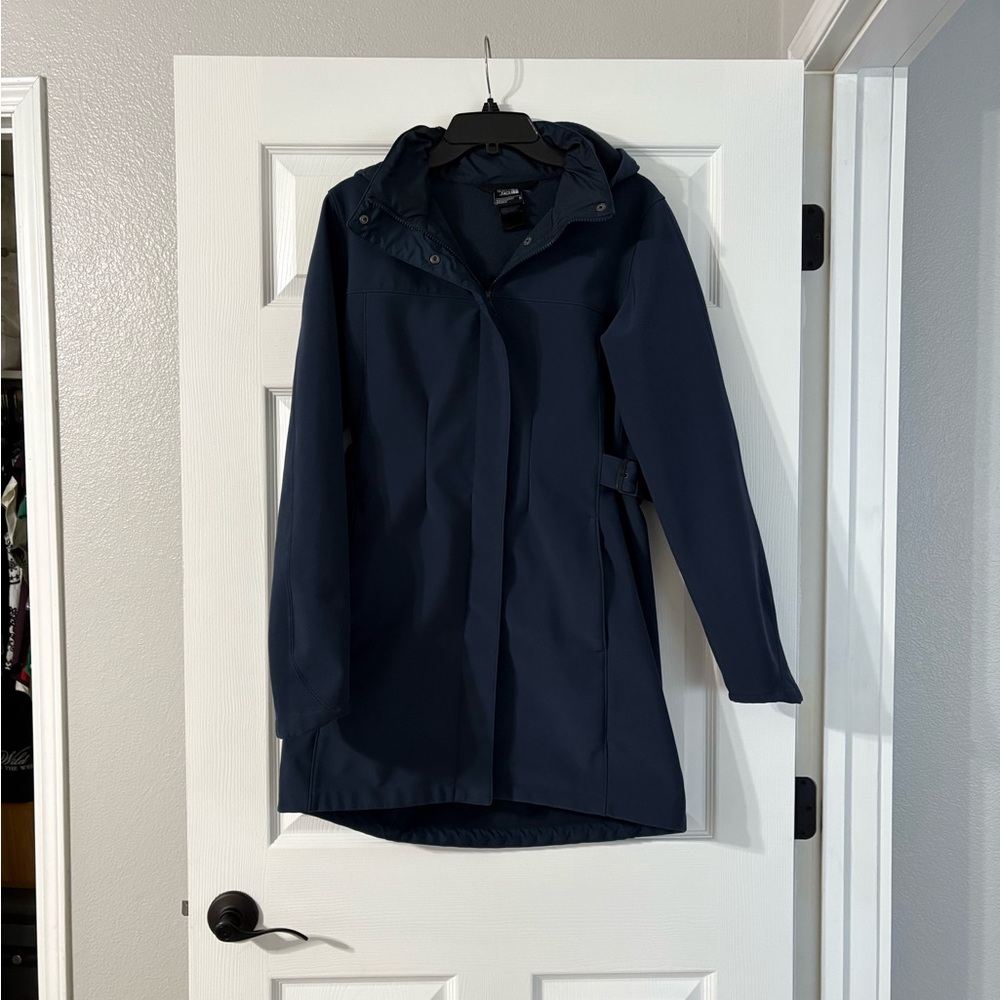 The North Face Women's Dark Blue Rain Trench Coat